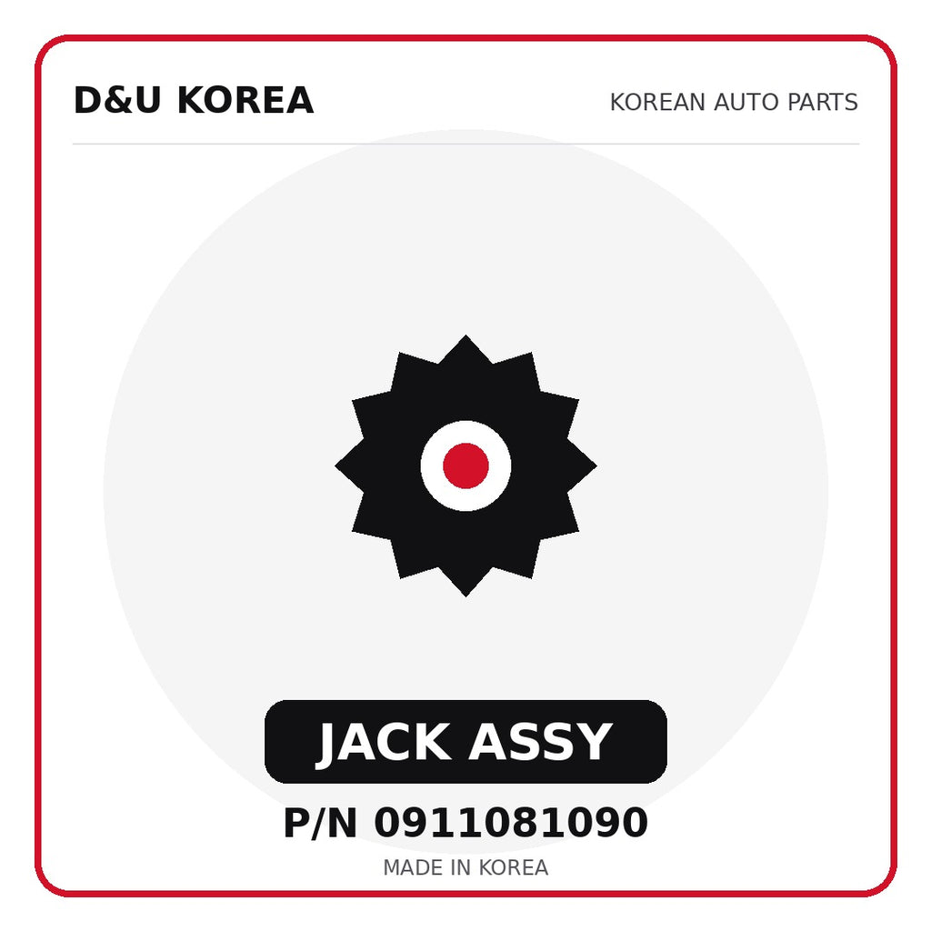 Genuine Mobis JACK ASSY 0911081090 - Korean auto parts from D&U Korea