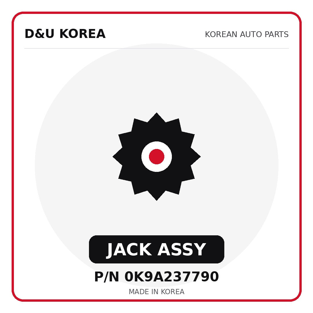 Genuine Mobis JACK ASSY 0K9A237790 for Korean vehicles | D&U Korea