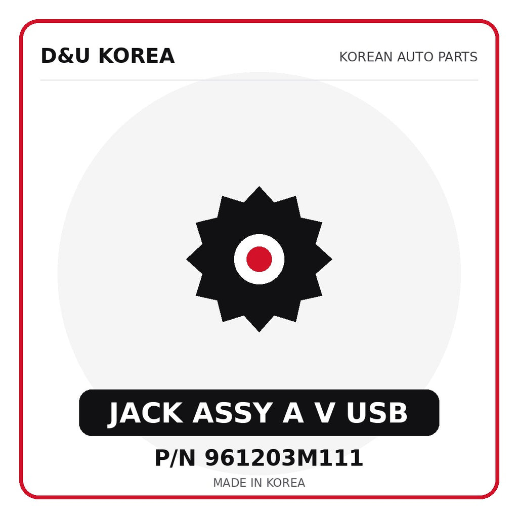 Genuine Mobis JACK ASSY A V USB 961203M111 for Korean vehicles | D&U Korea