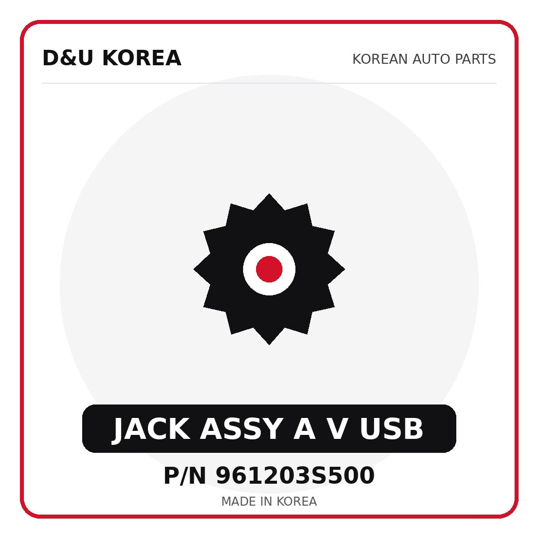 Genuine Mobis JACK ASSY A V USB 961203S500 for Korean vehicles | D&U Korea