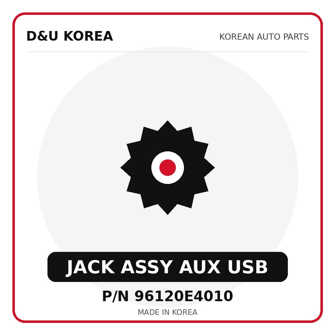 Genuine Mobis JACK ASSY AUX USB 96120E4010 for Korean vehicles | D&U Korea