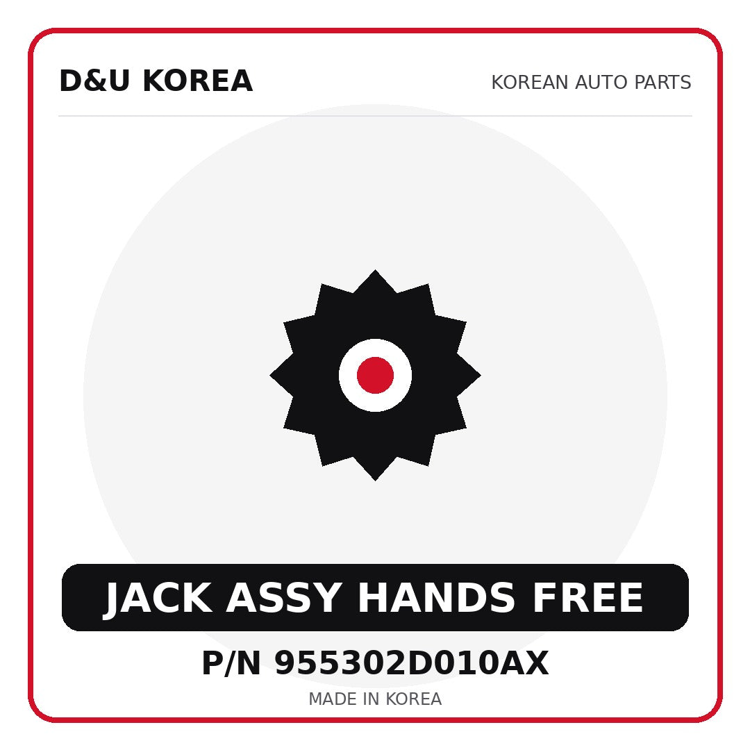 Genuine Mobis JACK ASSY HANDS FREE 955302D010AX for Korean vehicles | D&U Korea