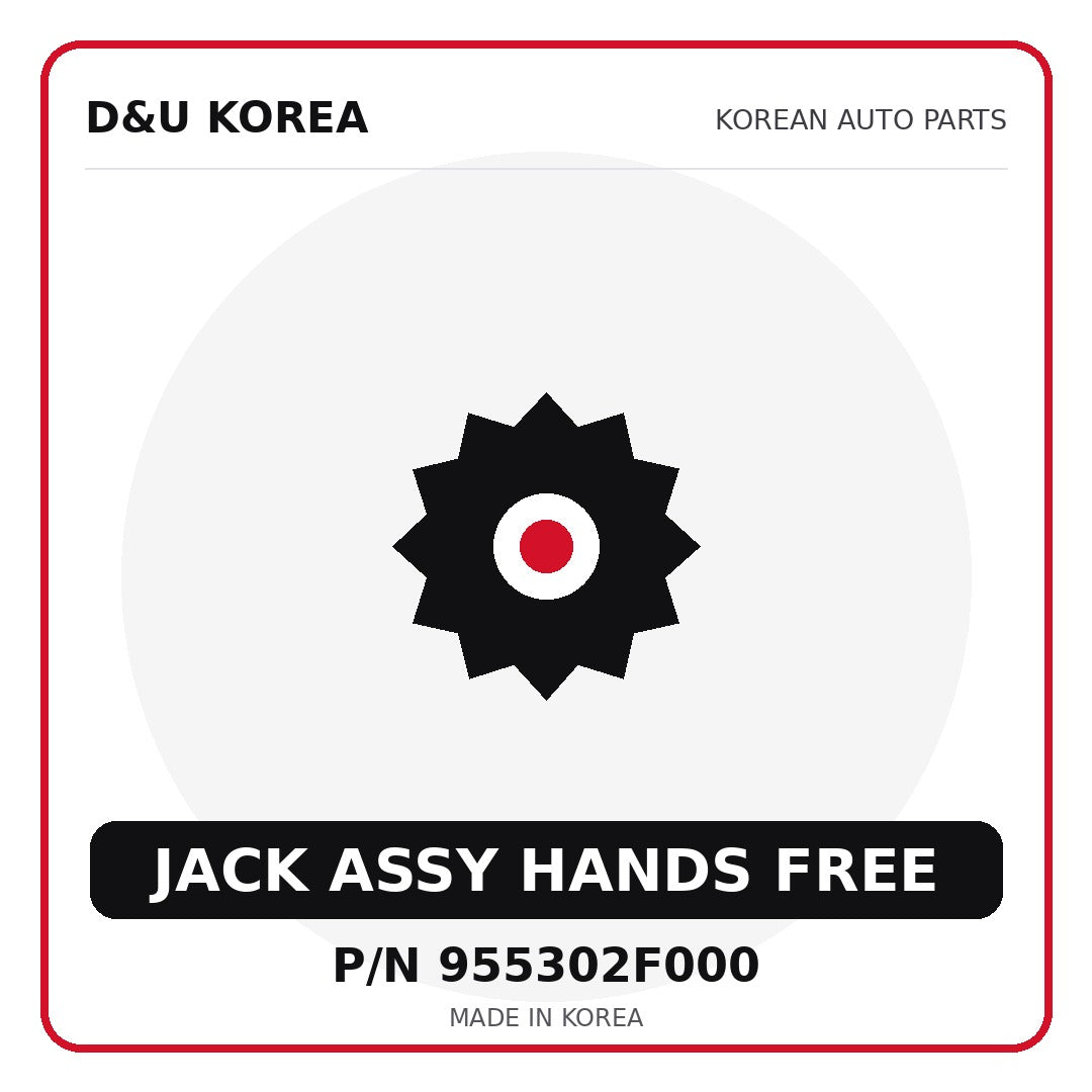 Genuine Mobis JACK ASSY HANDS FREE 955302F000 for Korean vehicles | D&U Korea