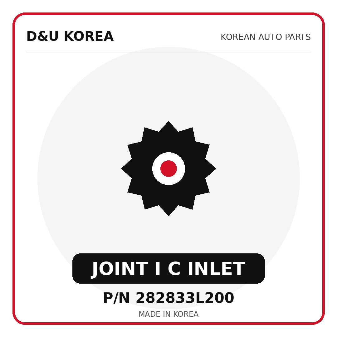 Genuine Mobis JOINT I C INLET 282833L200 - Korean auto parts from D&U Korea