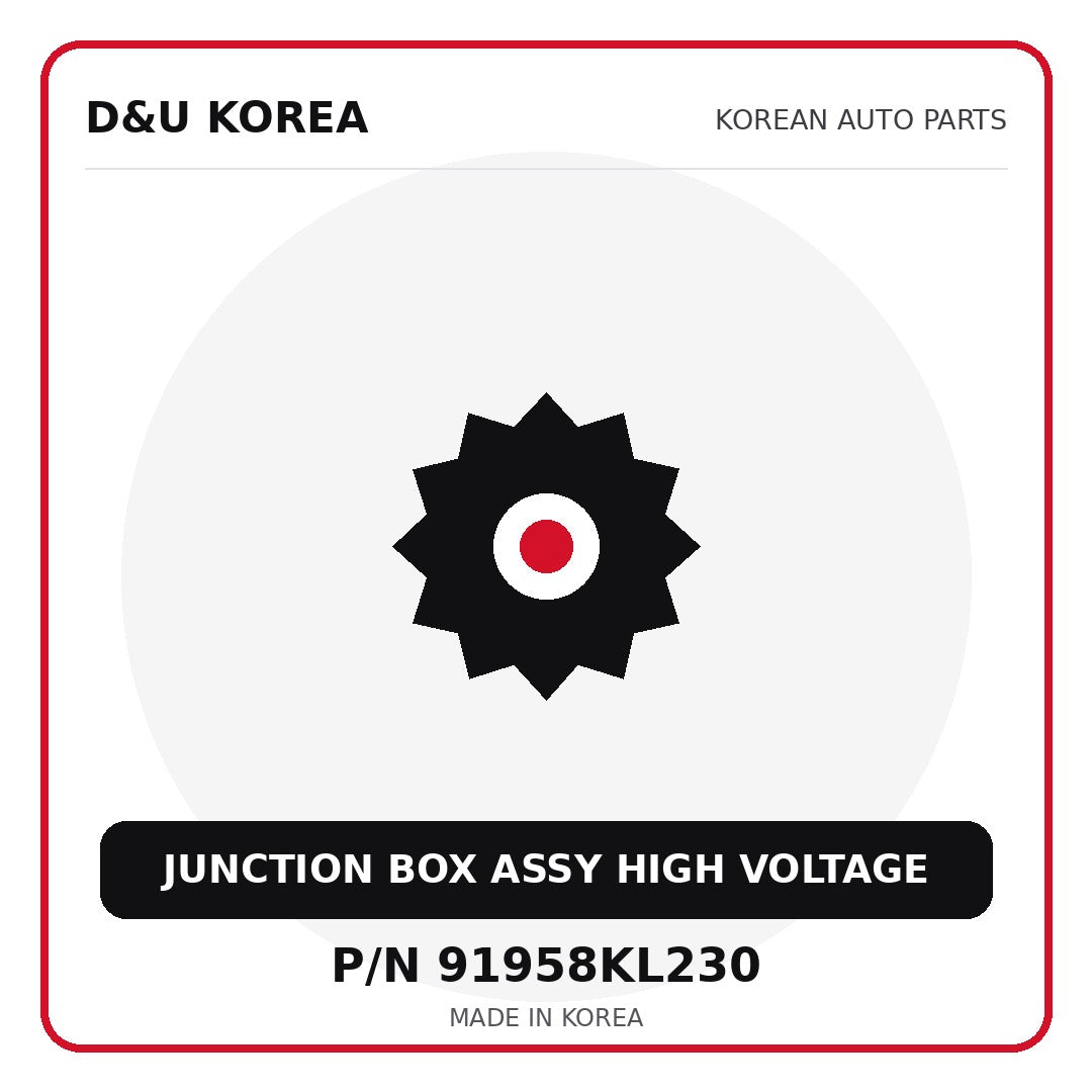 Genuine Mobis JUNCTION BOX ASSY HIGH VOLTAGE 91958KL230 for Korean vehicles | D&U Korea