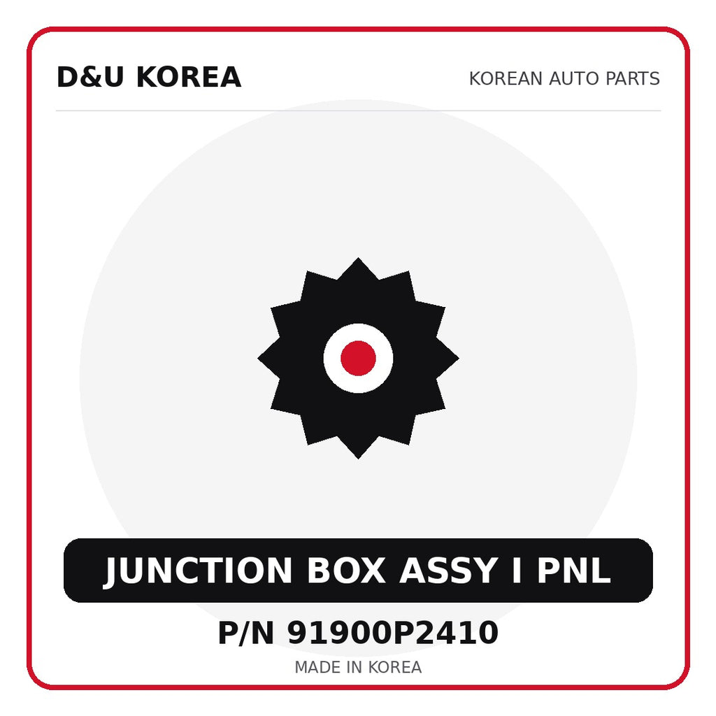 Genuine Mobis JUNCTION BOX ASSY I PNL 91900P2410 for Korean vehicles | D&U Korea