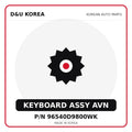 Genuine Mobis KEYBOARD ASSY AVN 96540D9800WK for Korean vehicles | D&U Korea