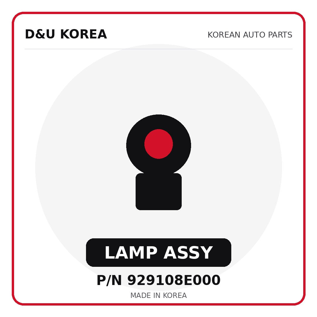 Genuine Mobis LAMP ASSY 929108E000 for Korean vehicles | D&U Korea