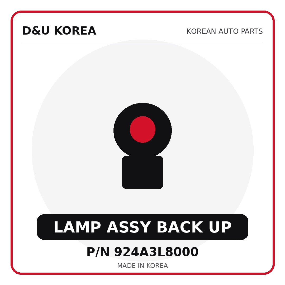 Genuine Mobis LAMP ASSY BACK UP 924A3L8000 for Korean vehicles | D&U Korea