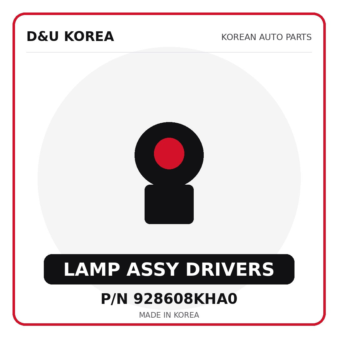 Genuine Mobis LAMP ASSY DRIVERS 928608KHA0 for Korean vehicles | D&U Korea