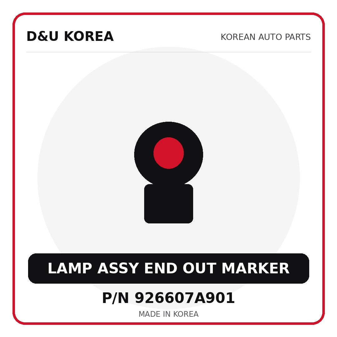 Genuine Mobis LAMP ASSY END OUT MARKER 926607A901 for Korean vehicles | D&U Korea