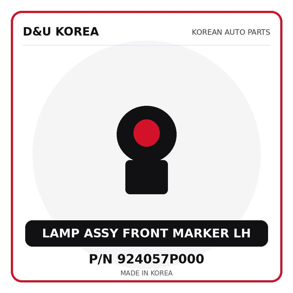 Genuine Mobis LAMP ASSY FRONT MARKER LH 924057P000 for Korean vehicles | D&U Korea