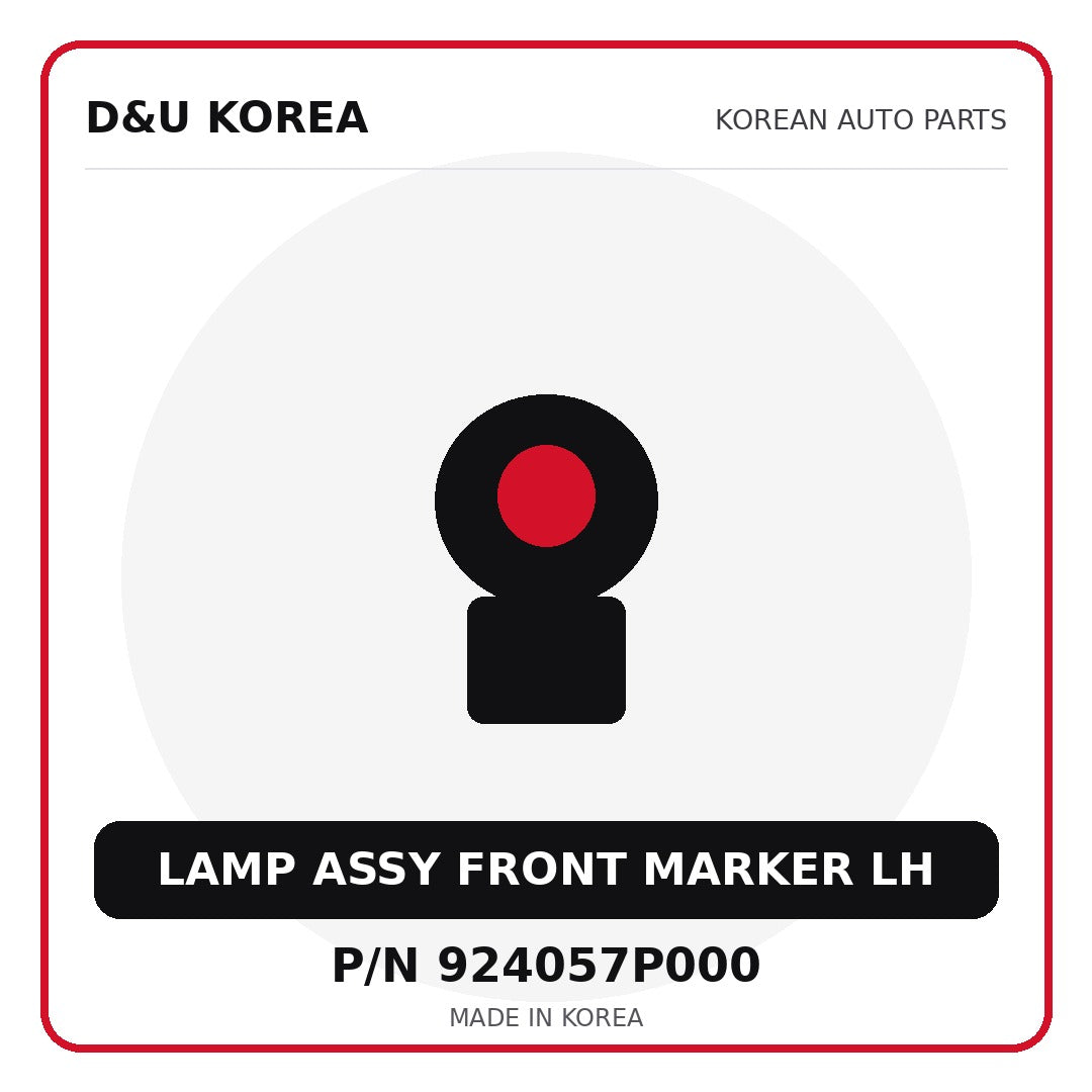 Genuine Mobis LAMP ASSY FRONT MARKER LH 924057P000 for Korean vehicles | D&U Korea