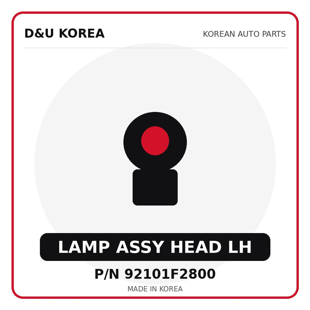 Genuine Mobis LAMP ASSY HEAD LH 92101F2800 for Korean vehicles | D&U Korea