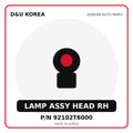 Genuine Mobis LAMP ASSY HEAD RH 92102T6000 for Korean vehicles | D&U Korea