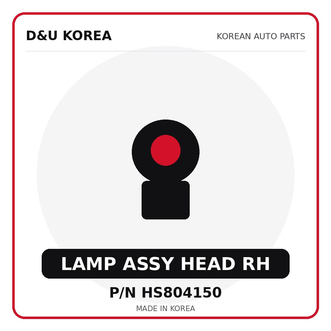 Genuine Mobis LAMP ASSY HEAD RH HS804150 for Korean vehicles | D&U Korea