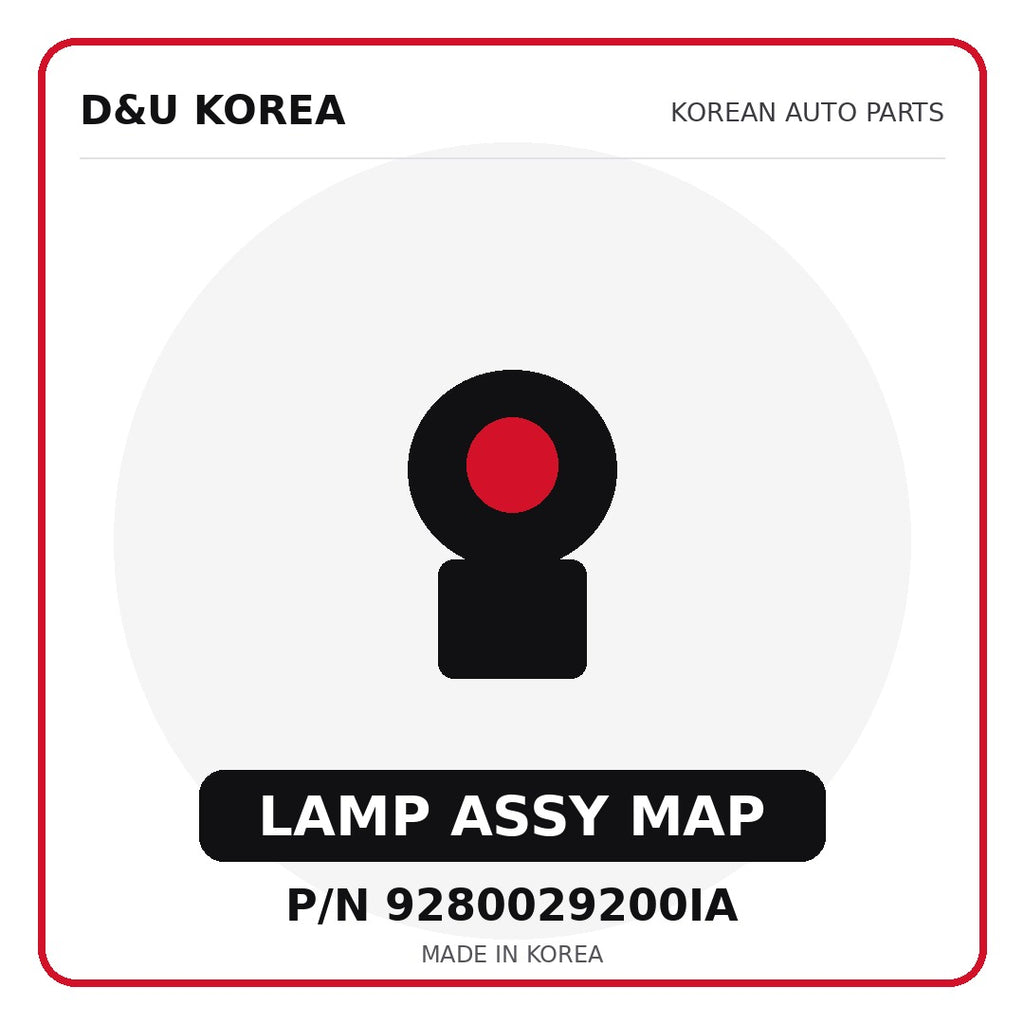 Genuine Mobis LAMP ASSY MAP 9280029200IA for Korean vehicles | D&U Korea