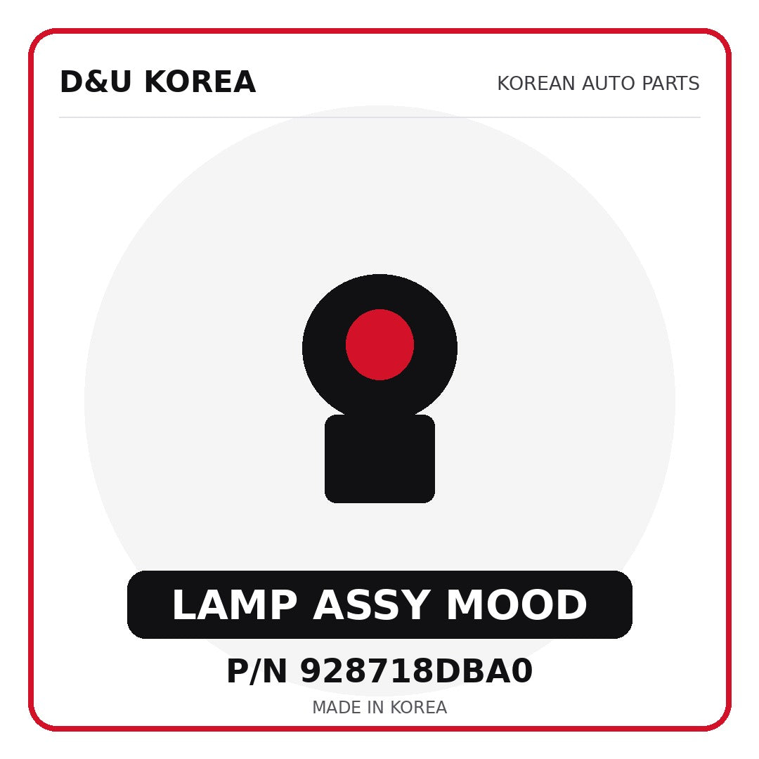 Genuine Mobis LAMP ASSY MOOD 928718DBA0 for Korean vehicles | D&U Korea
