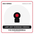 Genuine Mobis LAMP ASSY OVERHEAD CONSOLE 92810D4000BGA for Korean vehicles | D&U Korea