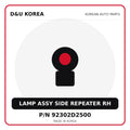 Genuine Mobis LAMP ASSY SIDE REPEATER RH 92302D2500 for Korean vehicles | D&U Korea
