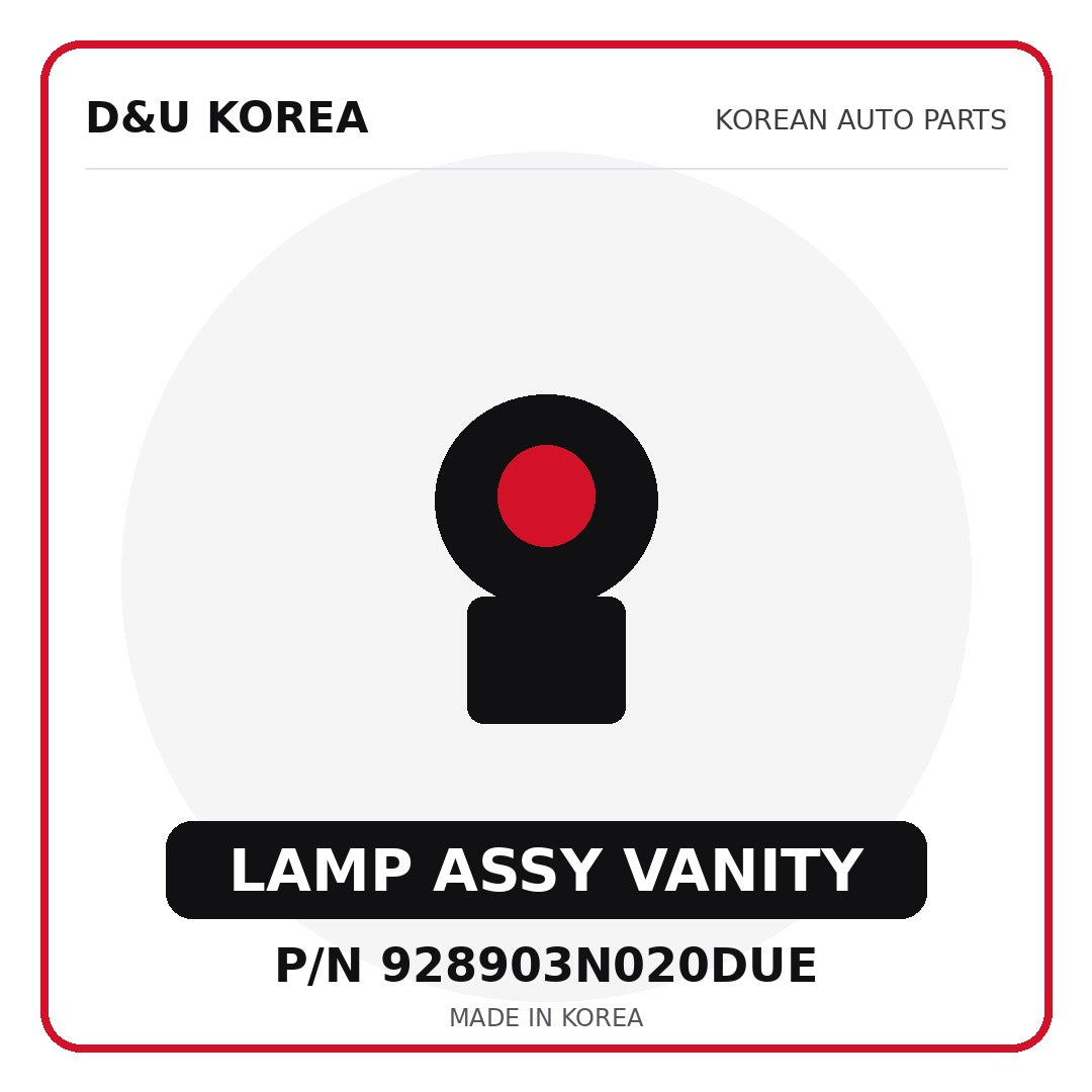 Genuine Mobis LAMP ASSY VANITY 928903N020DUE for Korean vehicles | D&U Korea