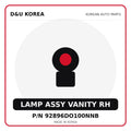 Genuine Mobis LAMP ASSY VANITY RH 92896DO100NNB for Korean vehicles | D&U Korea