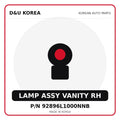 Genuine Mobis LAMP ASSY VANITY RH 92896L1000NNB for Korean vehicles | D&U Korea
