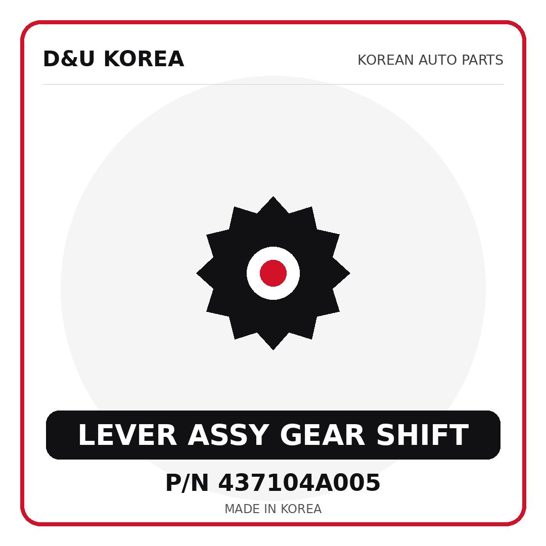 Genuine Mobis LEVER ASSY GEAR SHIFT 437104A005 - Korean auto parts from D&U Korea