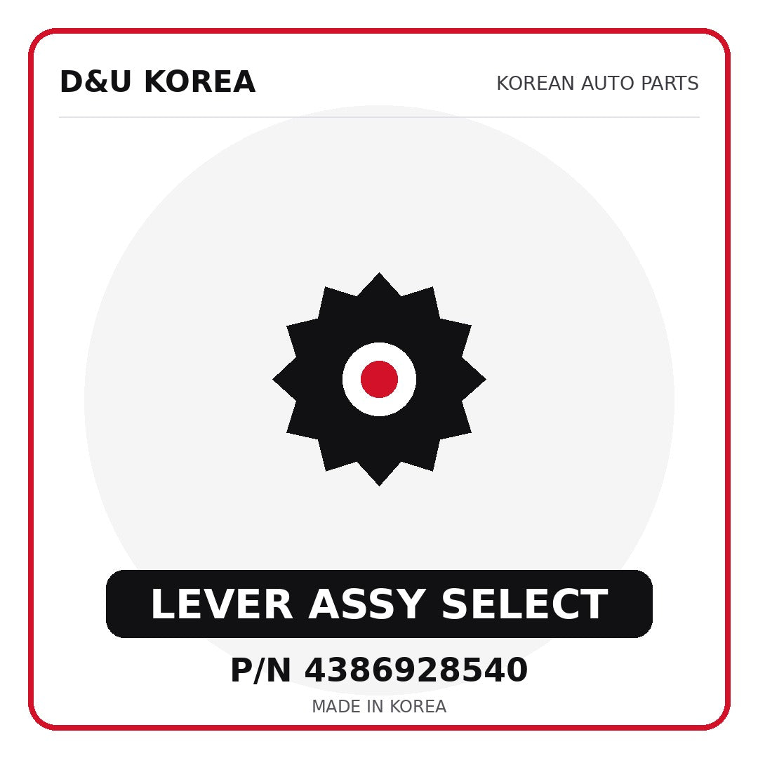 Genuine Mobis LEVER ASSY SELECT 4386928540 - Korean auto parts from D&U Korea
