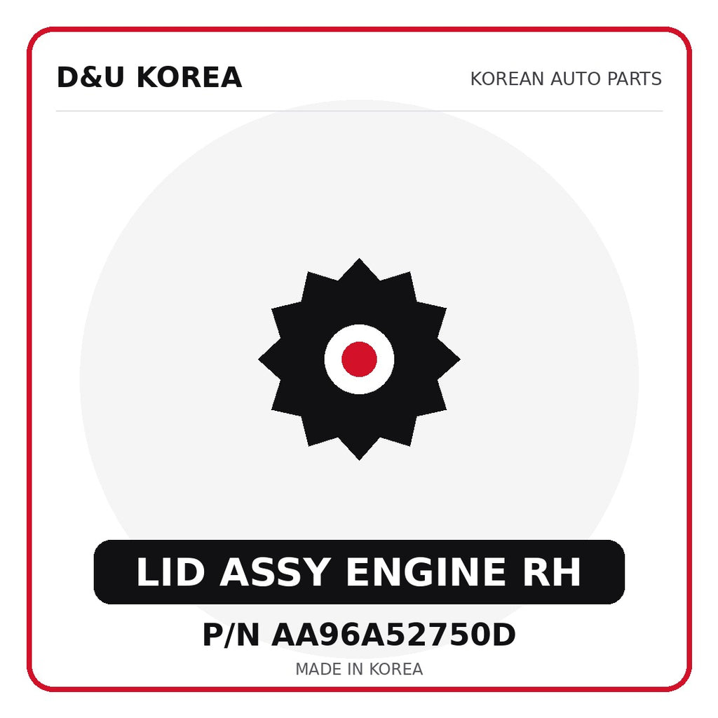 Genuine Mobis LID ASSY ENGINE RH AA96A52750D for Korean vehicles | D&U Korea