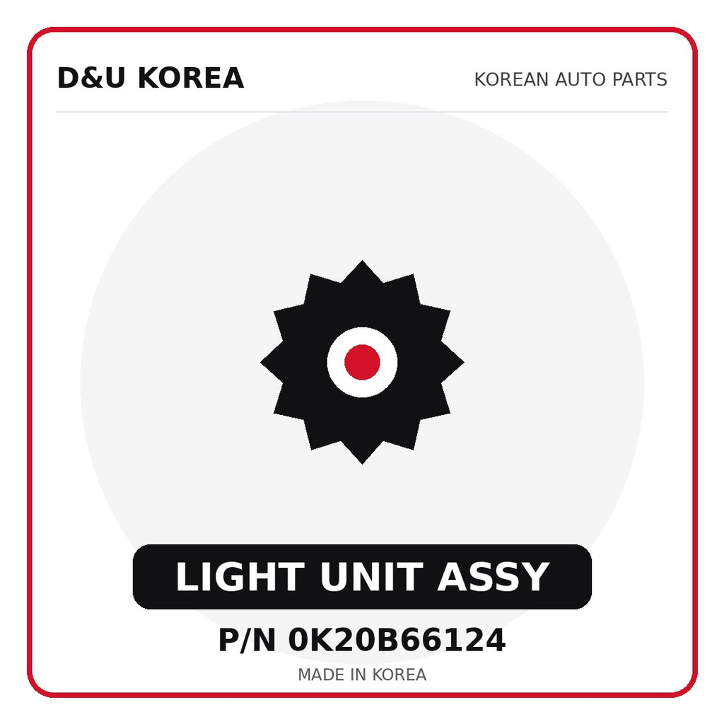 Genuine Mobis LIGHT UNIT ASSY 0K20B66124 - Korean auto parts from D&U Korea