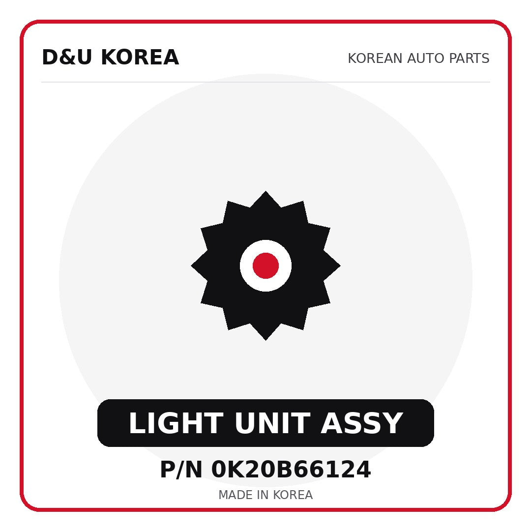 Genuine Mobis LIGHT UNIT ASSY 0K20B66124 - Korean auto parts from D&U Korea