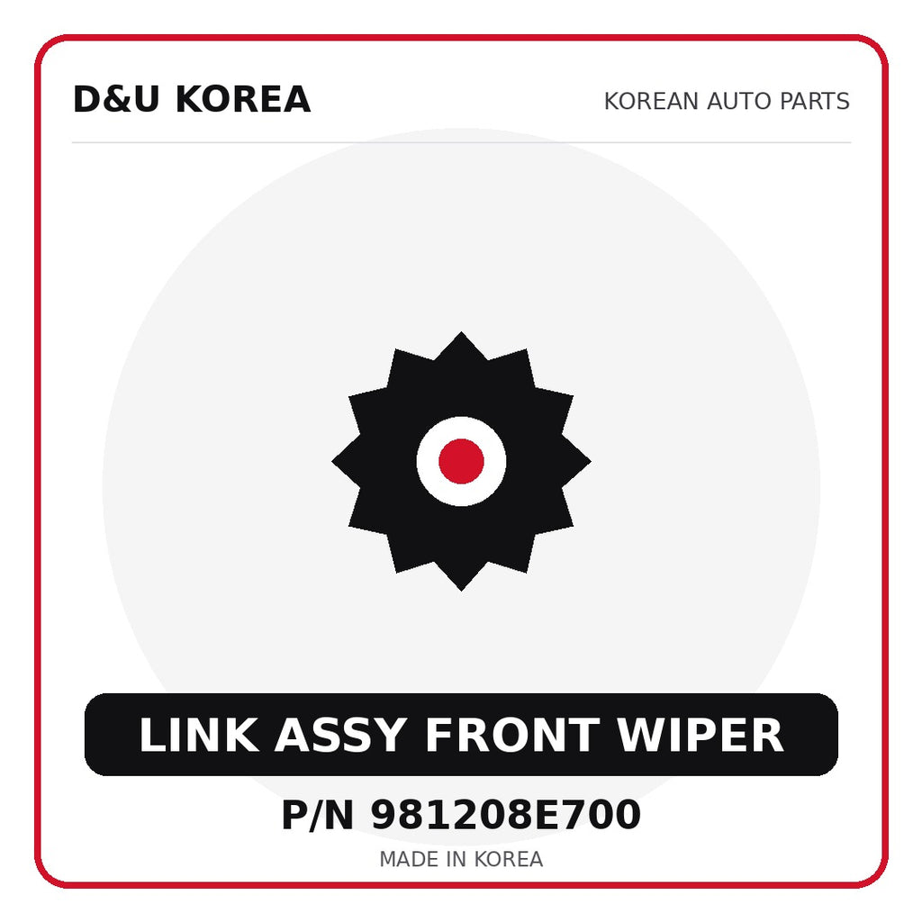Genuine Mobis LINK ASSY FRONT WIPER 981208E700 for Korean vehicles | D&U Korea