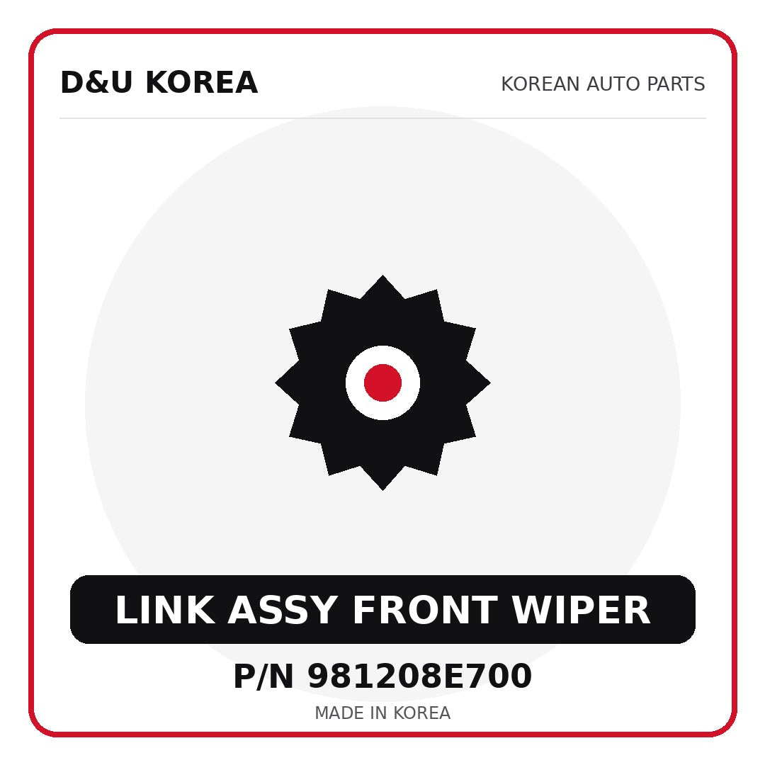 Genuine Mobis LINK ASSY FRONT WIPER 981208E700 for Korean vehicles | D&U Korea