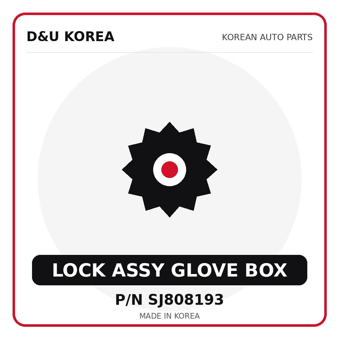Genuine Mobis LOCK ASSY GLOVE BOX SJ808193 for Korean vehicles | D&U Korea