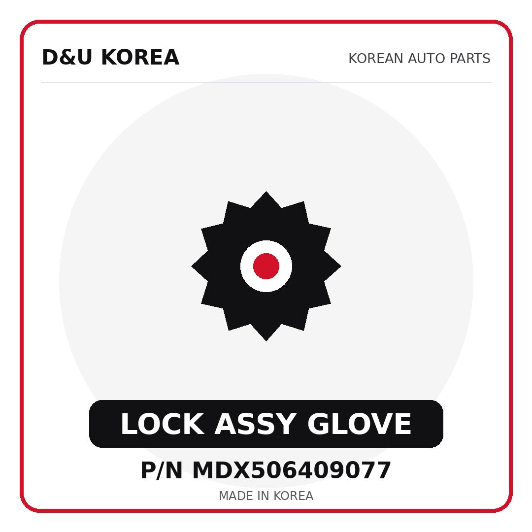 Genuine Mobis LOCK ASSY GLOVE MDX506409077 for Korean vehicles | D&U Korea