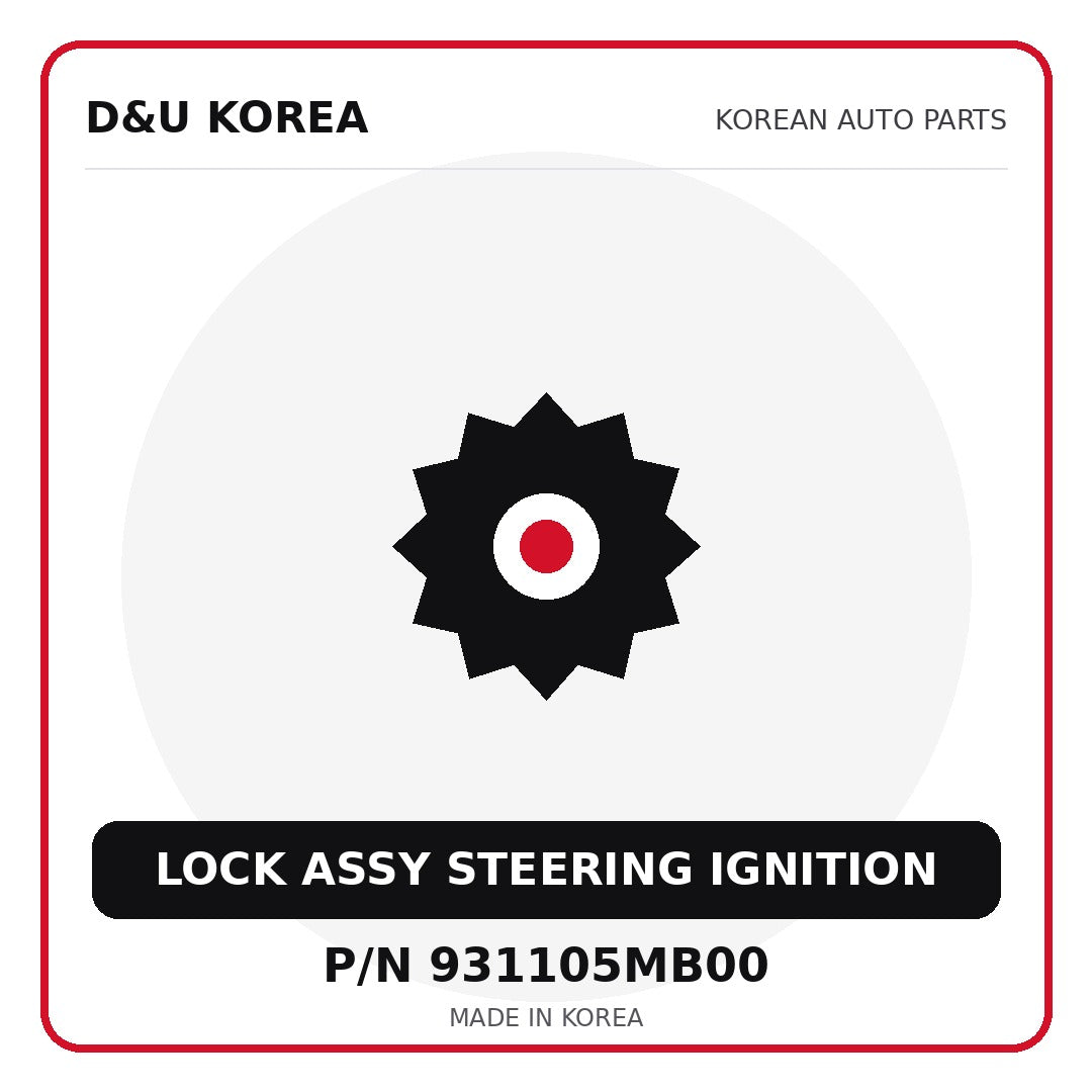 Genuine Mobis LOCK ASSY STEERING IGNITION 931105MB00 for Korean vehicles | D&U Korea