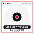 Genuine Mobis LOCK ASSY TRUNK LID 8125027S00 - Korean auto parts from D&U Korea