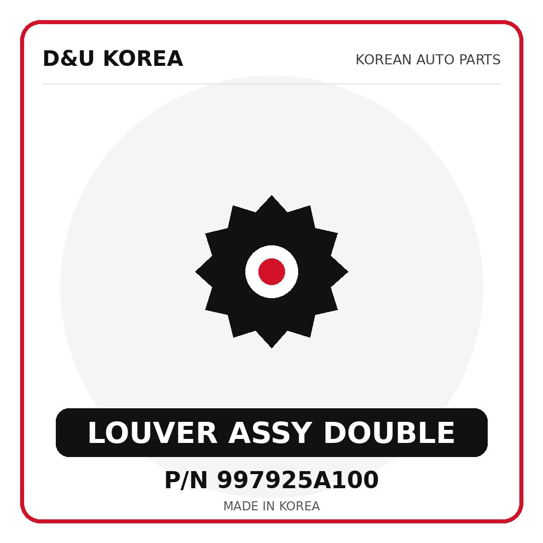 Genuine Mobis LOUVER ASSY DOUBLE 997925A100 for Korean vehicles | D&U Korea