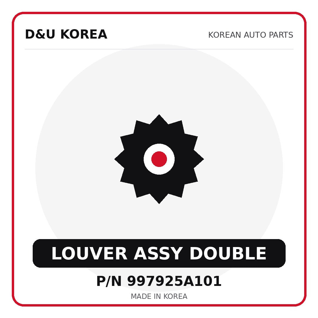Genuine Mobis LOUVER ASSY DOUBLE 997925A101 for Korean vehicles | D&U Korea