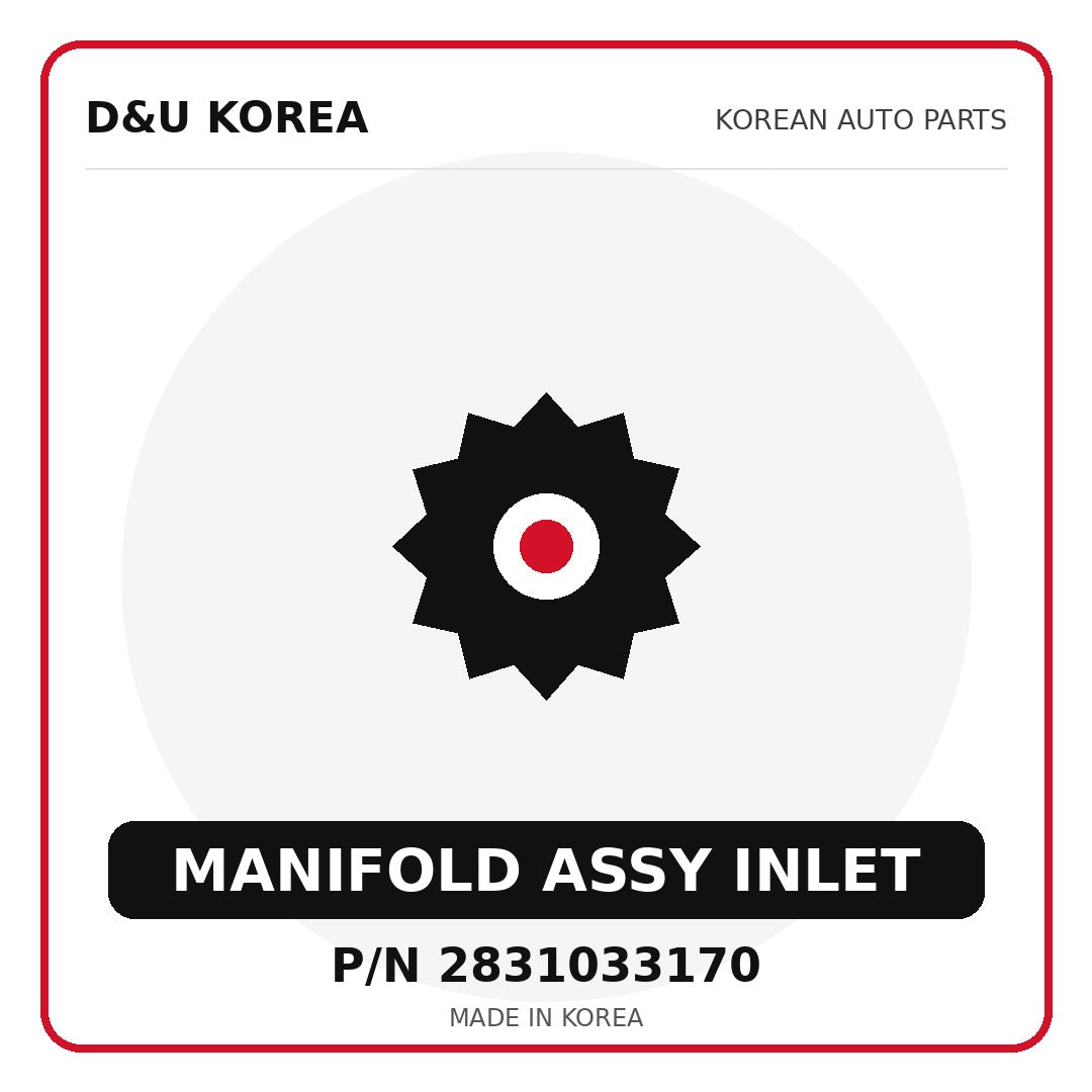 Genuine Mobis MANIFOLD ASSY INLET 2831033170 - Korean auto parts from D&U Korea