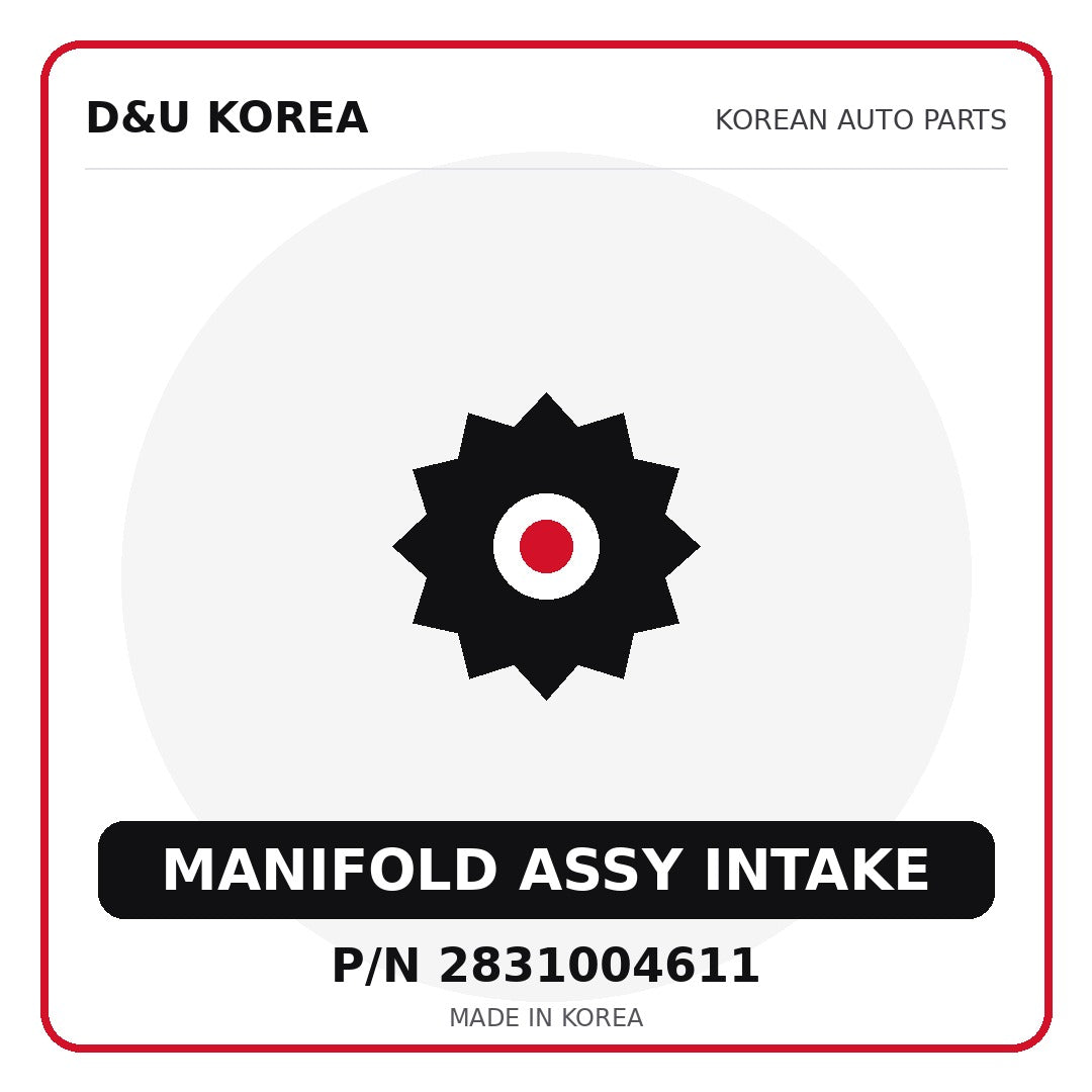 Genuine Mobis MANIFOLD ASSY INTAKE 2831004611 - Korean auto parts from D&U Korea