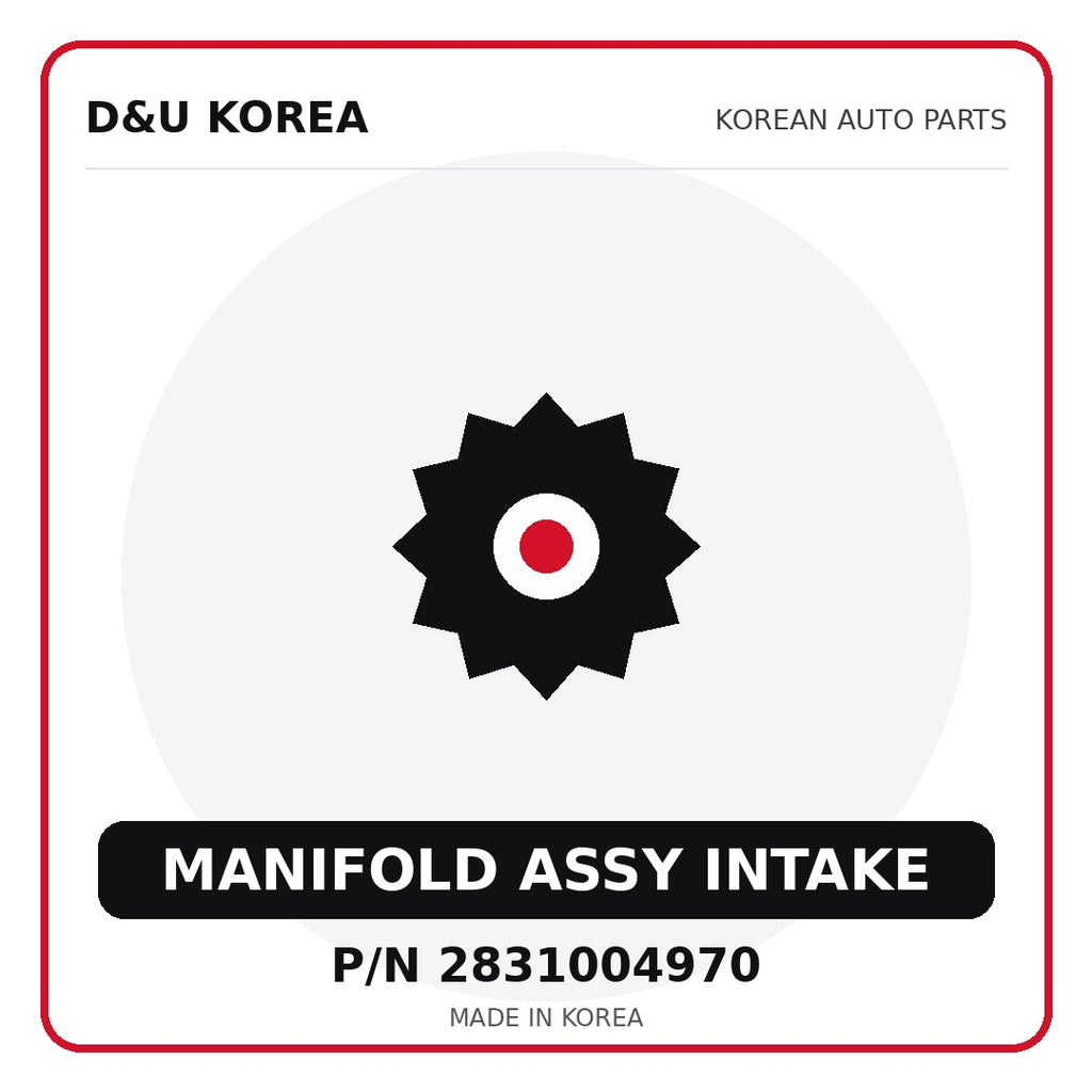 Genuine Mobis MANIFOLD ASSY INTAKE 2831004970 - Korean auto parts from D&U Korea