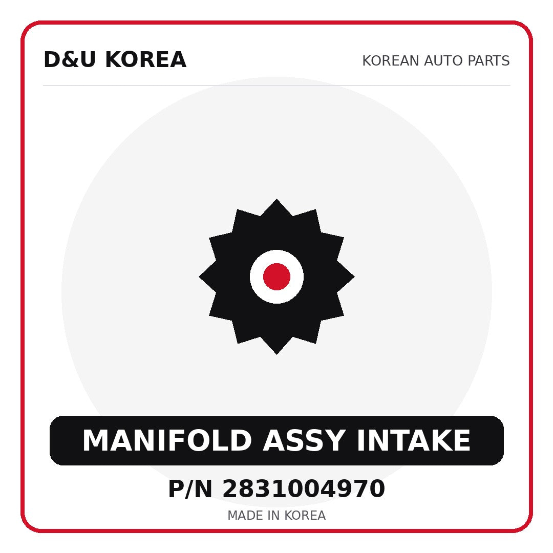 Genuine Mobis MANIFOLD ASSY INTAKE 2831004970 - Korean auto parts from D&U Korea
