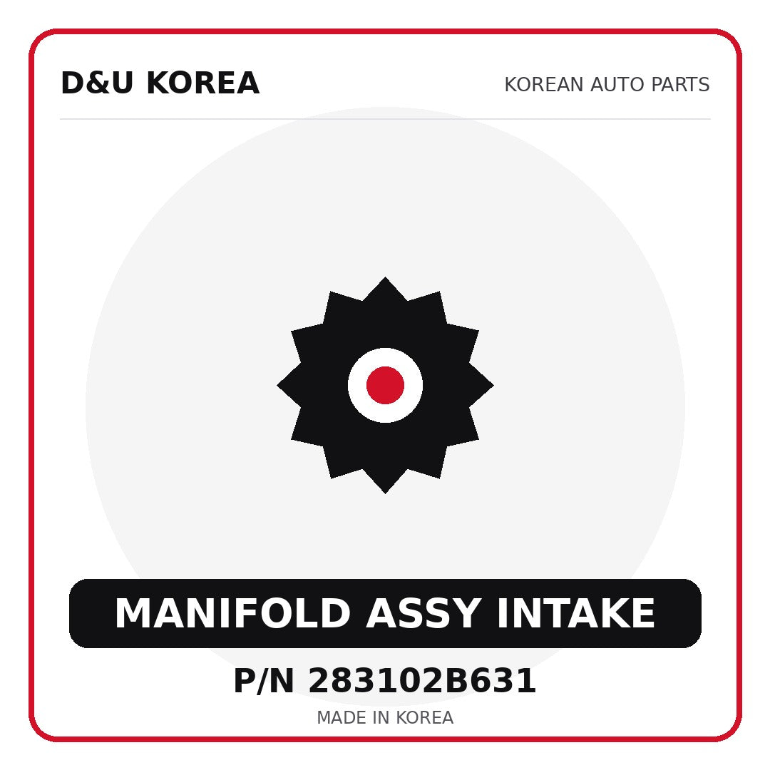 Genuine Mobis MANIFOLD ASSY INTAKE 283102B631 - Korean auto parts from D&U Korea