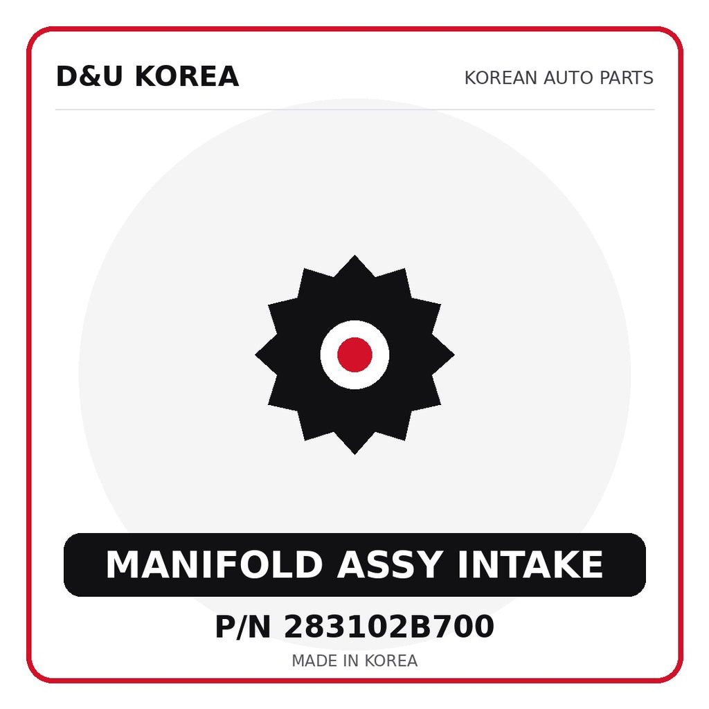 Genuine Mobis MANIFOLD ASSY INTAKE 283102B700 - Korean auto parts from D&U Korea