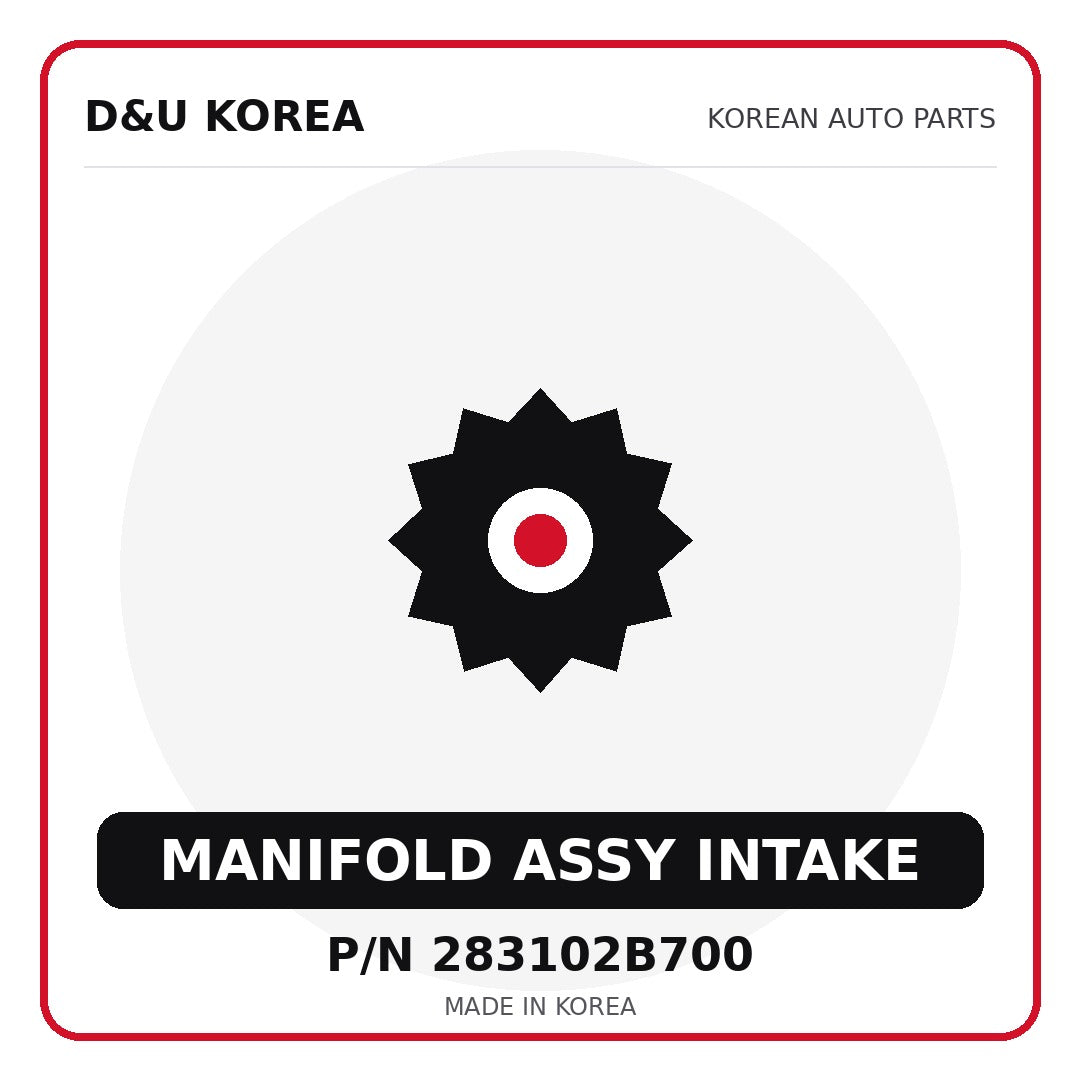 Genuine Mobis MANIFOLD ASSY INTAKE 283102B700 - Korean auto parts from D&U Korea