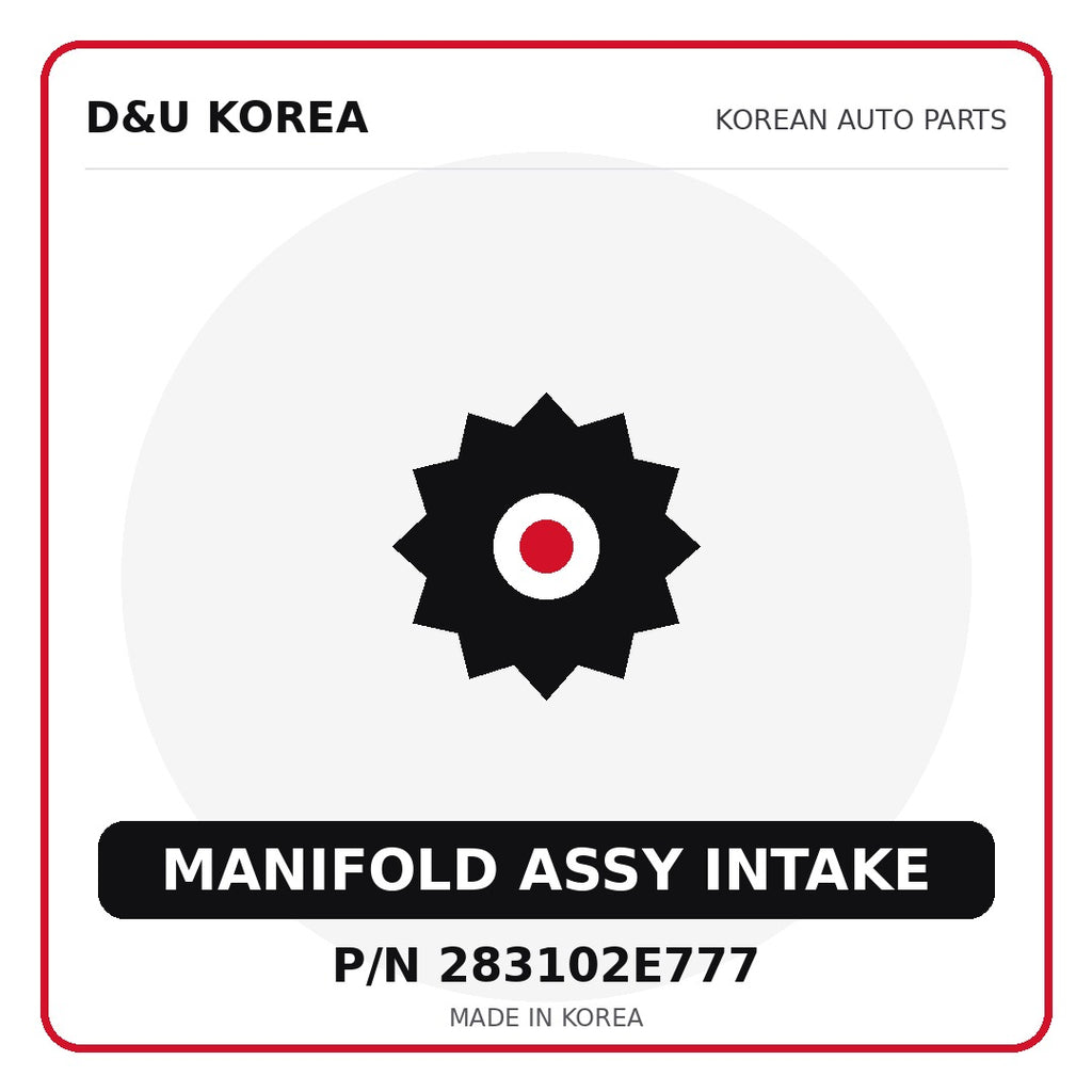Genuine Mobis MANIFOLD ASSY INTAKE 283102E777 - Korean auto parts from D&U Korea