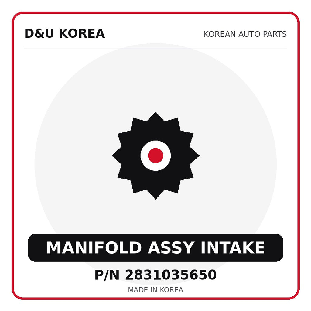 Genuine Mobis MANIFOLD ASSY INTAKE 2831035650 - Korean auto parts from D&U Korea
