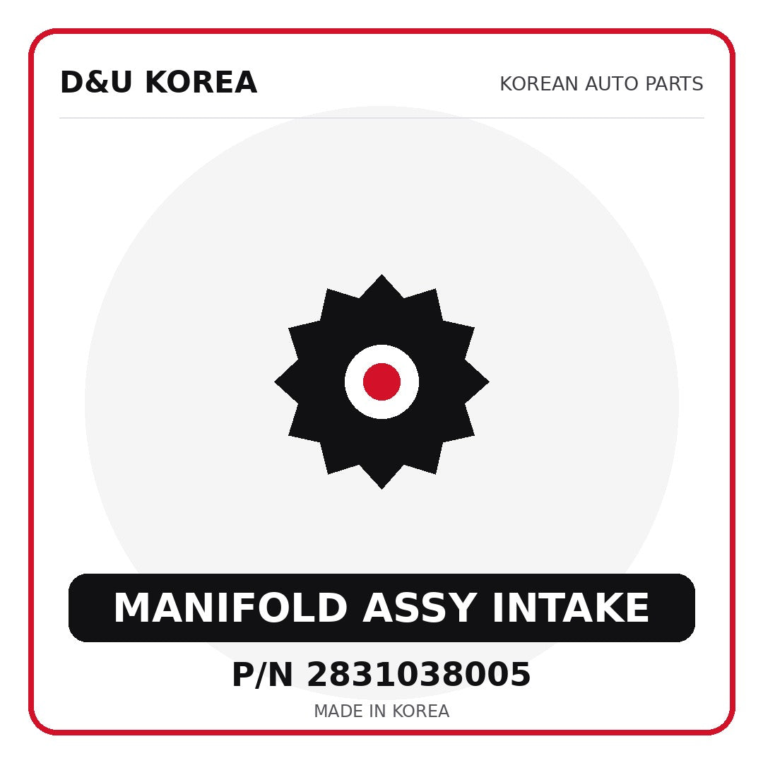 Genuine Mobis MANIFOLD ASSY INTAKE 2831038005 - Korean auto parts from D&U Korea